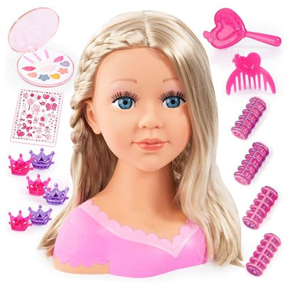 Bayer Design Charlene Super Model Blonde Styling Head with Makeup