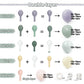 Dusty Green Purple Pink Balloon Arch, Double Stuffed Lavender Light Sage Green Ivory Blush Pastel Balloon Garland Kit for Baby Shower Birthday Wedding