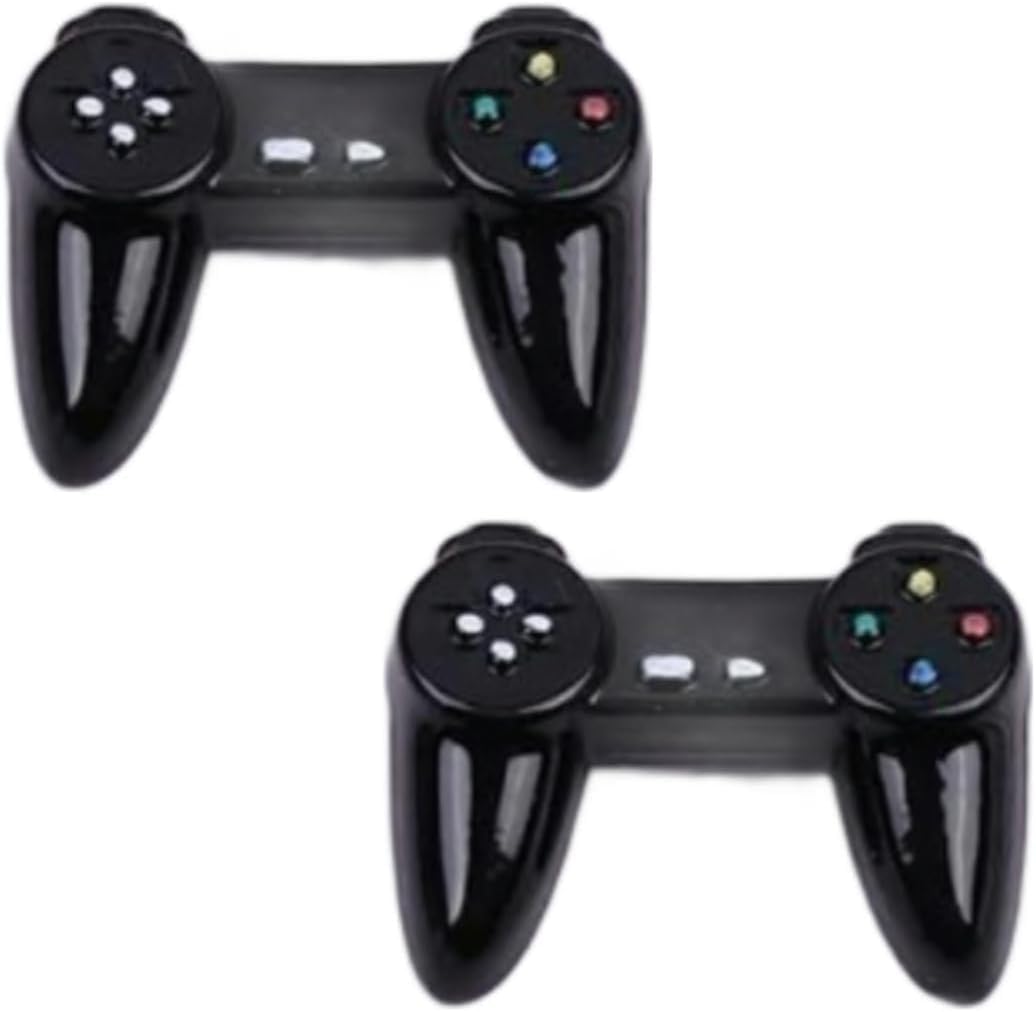 Cauaoa 2 Pcs Black Dollhouse Model Gamepad Model Gamepad Dollhouse Wireless Game Controller Decoration 1:12 Dollhouse Decor Accessories,Doll House