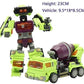 NBK Deformation Oversize Toys Robot Devastator Engineering Combiner 6 in 1 Action Figure Car Truck Model Gift for Kids Boys (Green)