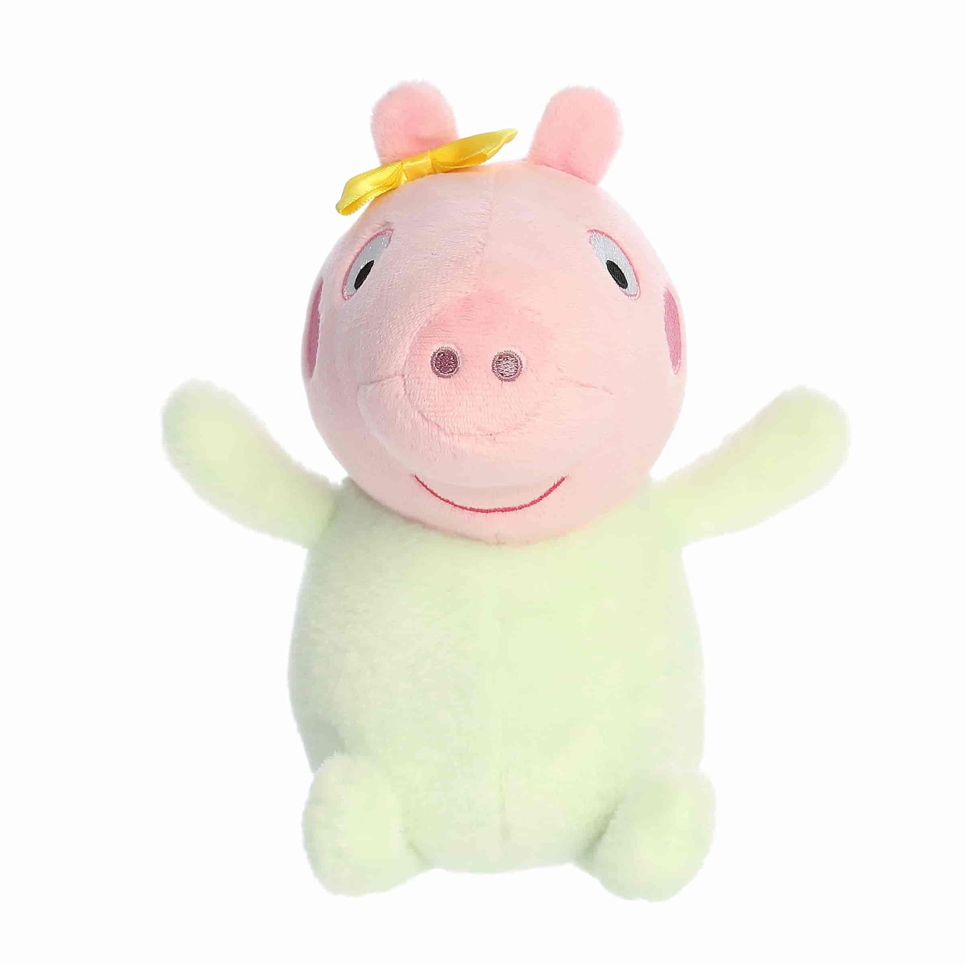Aurora® Playful Peppa Pig™ Baby Evie Stuffed Animal - Officially Licensed Toys for All Fans - Perfect for Birthdays, Adults and Kids All Ages - Pink 8