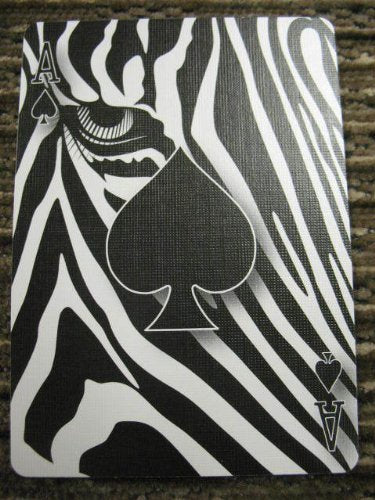 Zebra Deck Playing Cards by Bicycle Black White Striped