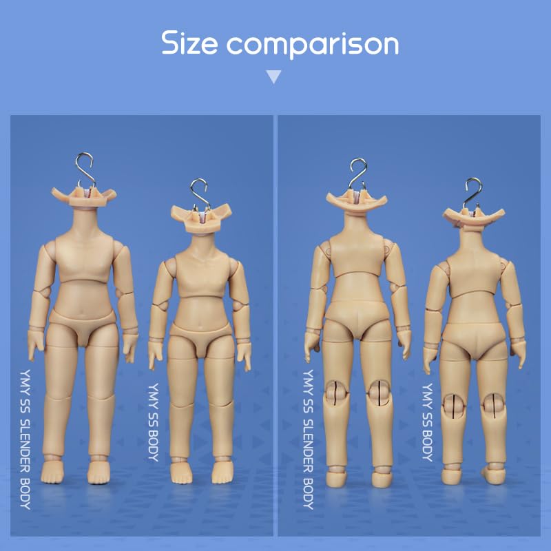 XiDonDon New 4.2 inch/4.6 inch Doll Body 1/12 YMY PVC Body for GSC,STO,1/12 BJD Doll Head Movable Spherical Joint Dolls Action Figure Toys (11.8cm