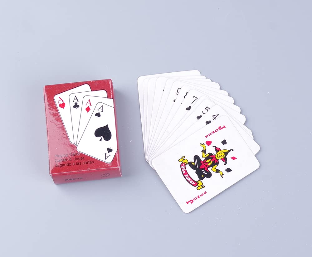 GNYOHUA 5 Decks Mini Playing Cards Party Favor, Miniature Poker Cards Traveling Decks Cards Festival Party Game Supply for Kids and Adults, 2 X 1.5