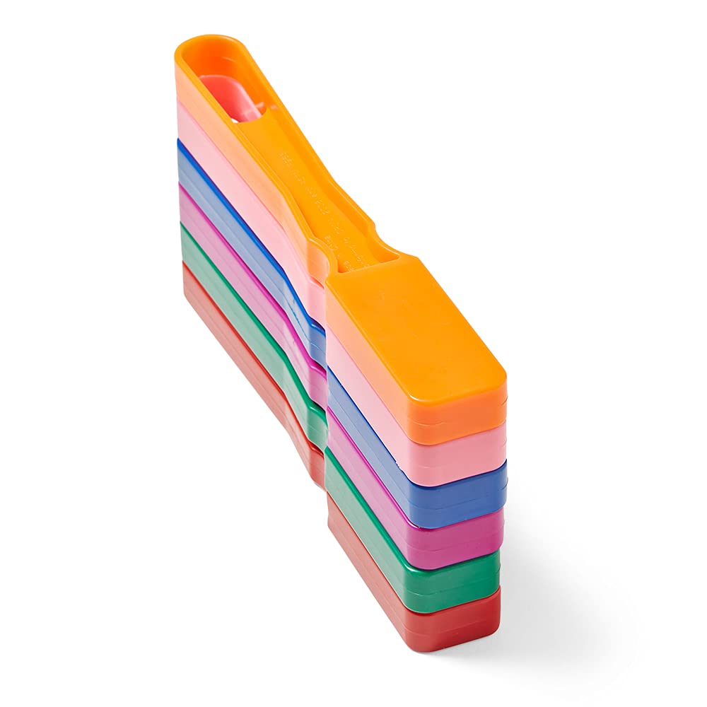 hand2mind Rainbow Magnetic Wand Set for Kids for 5-10, 8 Inch with Magnet Bar, Use for Sewing, Science Experiments, Bingo, Fridge, and Magnetic