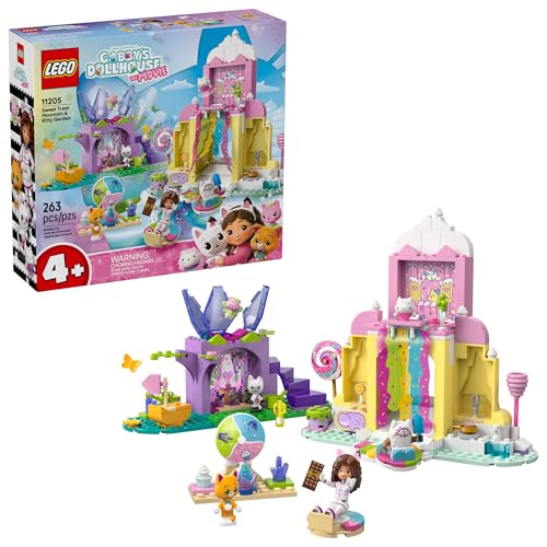 LEGO Gabby’s Dollhouse Sweet Treat Mountain & Kitty Garden Building Blocks - Pretend Play & Learning Toy for Girls & Boys, Ages 4+ - W/Gabby & Pandy