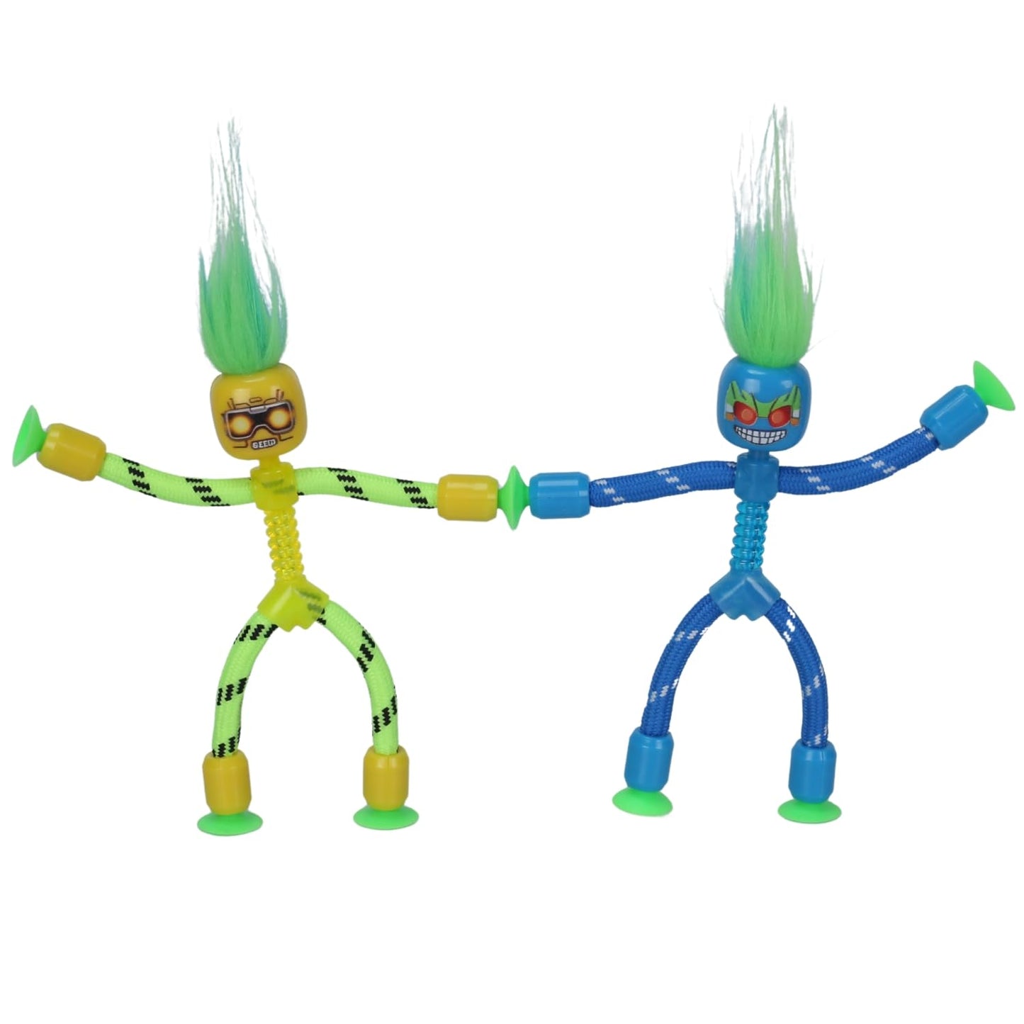 Zing RopeBot Suction Toy - Robot Action Figure with Strong Suction Hands & Feet | Engaging Sensory Play & Window Climber | Quiet Travel Toy for Car