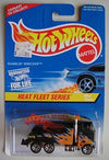 HOT WHEELS HEAT FLEET SERIES 4 OF 4 CARS BLACK RAMBLIN WRECKER 7 SPOKE COOLEST TO COLLECT CARD