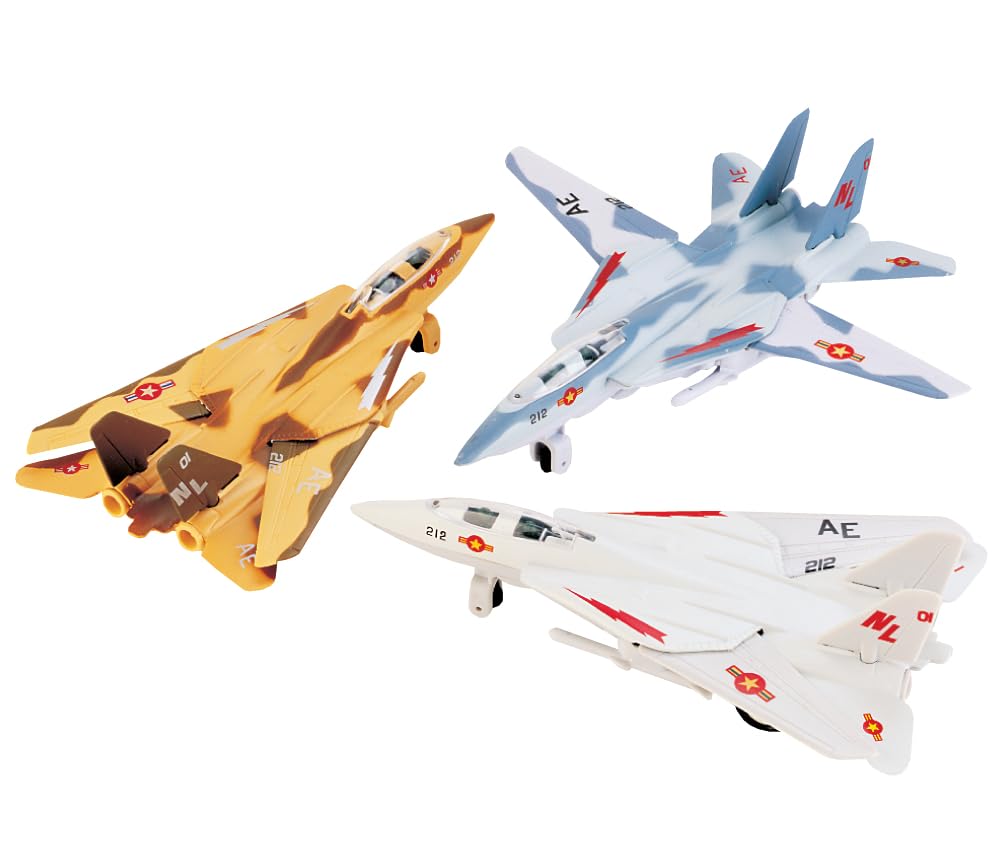 Playmaker Toys United States Air Force Grumman F-14 Tomcat SetOf3 7 Inch Die Cast Metal Model Toy Fighter Jet
