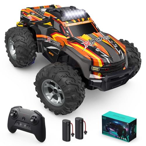 Remote Control Car for boys, 1:16 Scale All Terrain RC Cars,High Speed 25Km/h Fast Car with Colorful Led Light and spray, 2x1300mAh Rechargeable