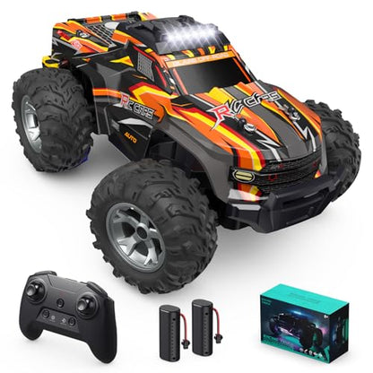 Remote Control Car for boys, 1:16 Scale All Terrain RC Cars,High Speed 25Km/h Fast Car with Colorful Led Light and spray, 2x1300mAh Rechargeable