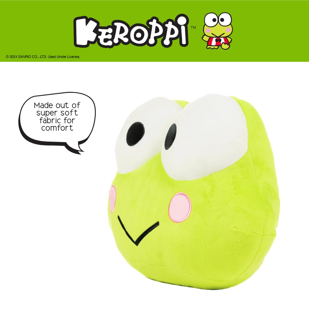 Franco Bedding Super Soft Plush Decorative Pillow, Keroppi Smiles