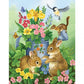 Bits and Pieces 50 Piece Puzzles for Adults, A Touch of Spring - 50 Extra Large Pieces 15" x 19" Jigsaw Puzzles - Bunnies Rabbits Easter - Random Die