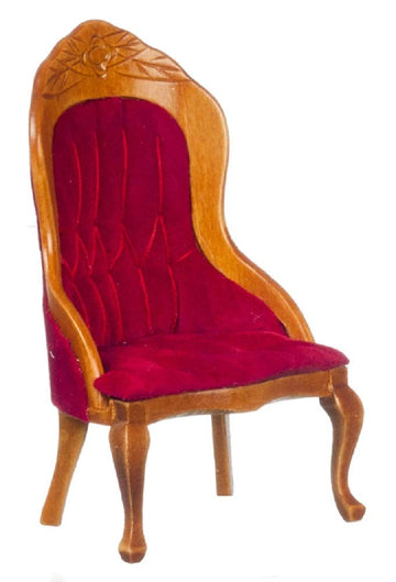 1:12 Scale Lady's RED Victorian Chair #D6272