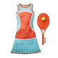 Barbie and Ken Matching Tennis Fashion Outfits and Racquets (Pack of 2)