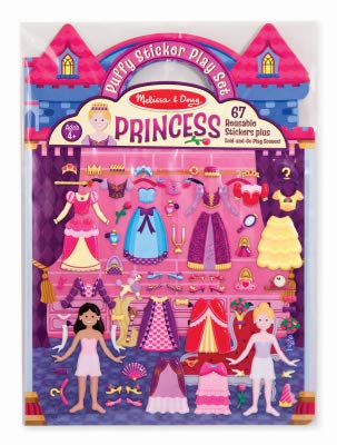 Melissa & Doug Princess Puffy Stickers Play Set Plastic