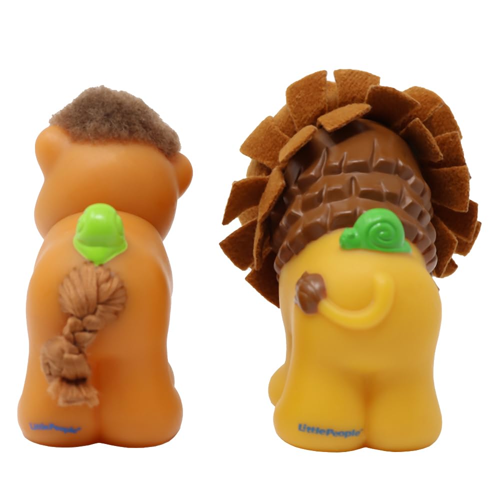Fisher-Price Replacement Parts for Collectible Little People Noah's Ark or Zoo Playset K0475 - Replacement Male and Female Lions with Touch and Feel