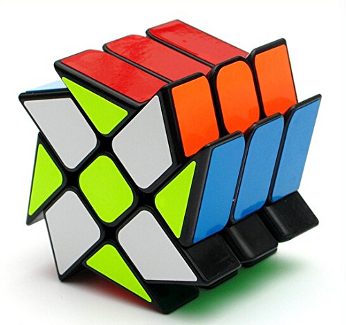 CuberSpeed Windmill Magic Cube 3x3 Black Wheel Fenghuolun Twisty Puzzle 3x3x3 Speed Cube Puzzle