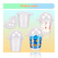 KOOBOOK 20Pcs Mini Frappuccino Cup Cold Coffee Cup Dollhouse Miniature Simulation Plastic Cup Cake Ice Cream Cups(with Doming Lid)