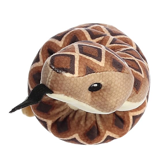 Aurora® Playful Snake Wrist Wranglers™ Diamondback Rattlesnake Stuffed Animal - Vibrant Colors for an Eye-Catching Design - Perfect for Kids, Adults