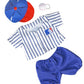 All-Stars Baseball Uniform for Stuffed Animal Teddy Bear - Fits Most 14"-18" Plush Soft Toys Sports Players Costume Plushie Buddy Bear - Playtime