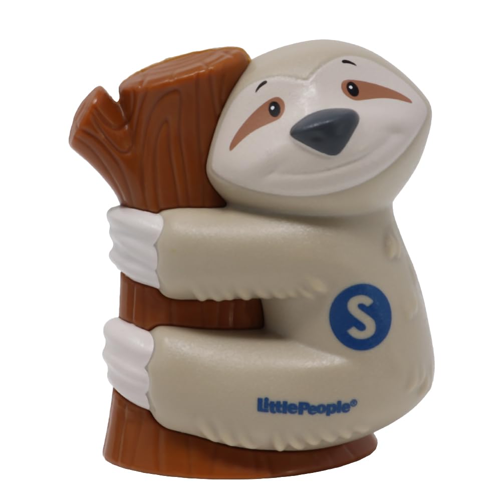 Fisher-Price Replacement Part for Collectible Little People Alphabet Fun Zoo Safari Farm Playset JGR92 - Replacement Letter S Sloth on Tree Branch