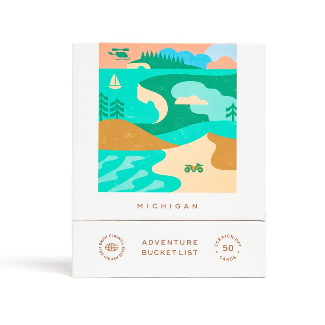 Michigan Adventure Bucket List: 50 Scratch-Off Cards for Outdoor Activities, Tourist Attractions, and Road Trips - Perfect Travel Gift and Guide