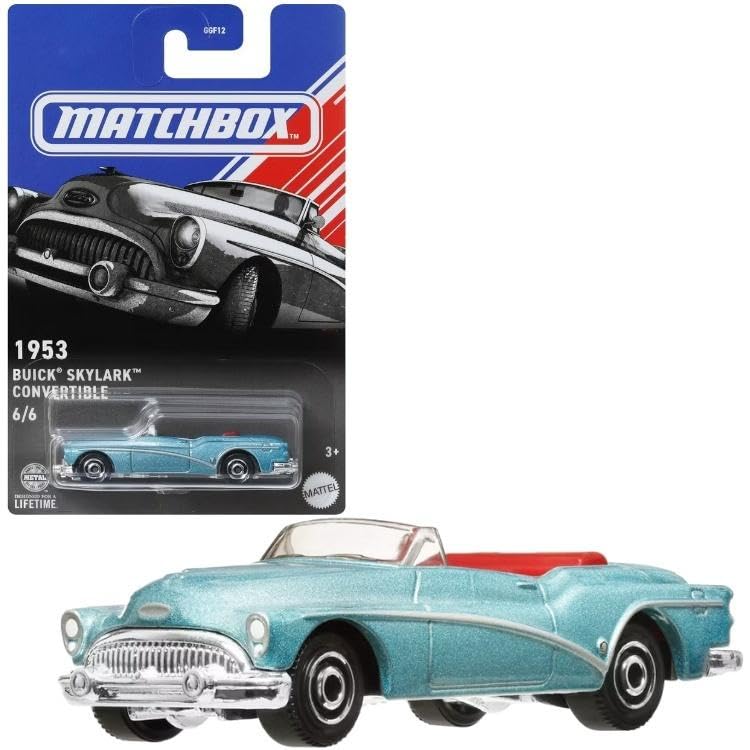 Matchbox 1953 Buick Skylark Convertible, Blue, 1:64 Scale Diecast, Series 6/6
