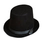 The Dreidel Company Black Felt Top Hat, Dress-Up Costume Clothes for Kids, Party Hat Pretend Play, Party Favors Single