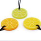 Xtra Tough Lemon Sensory Chew Necklace - Chewing Necklace Teething Necklace Teether Necklace Chew Toys for Kids, Boys or Girls - Teething Toys