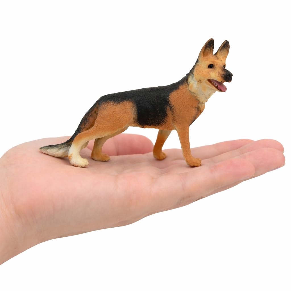 Liberty Imports 18PCS Large Dog Figurines Playset, 4" Realistic Puppy Toy Animals, Big Plastic Dog Breed Figures, Party Favors, Cake Toppers, Kids