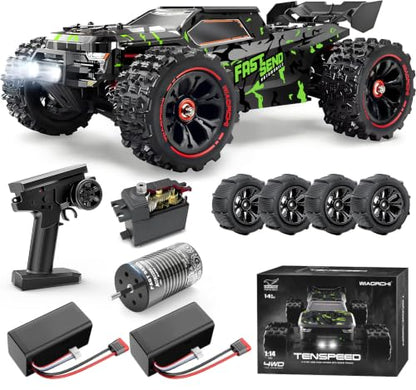 1/14 Brushless RC Cars for Adults Fast 50+ mph, RC Trucks 4x4 Offroad Waterproof, Electric Powered High Speed Remote Control Car, Fast Extreme All