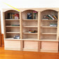 EatingBiting 1:12 mini Miniature Furniture Wooden Display Cabinet Bookcase Book Shelf Cabinet Wardrobe Model for Fairy Garden 23 x 17.9 x 2.8cm / 9.1