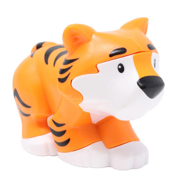 Fisher-Price Replacement Part Little People Noah's Ark Zoo Safari Jungle Animals Playset JLV11 - Replacement Dark Orange Tiger Figure
