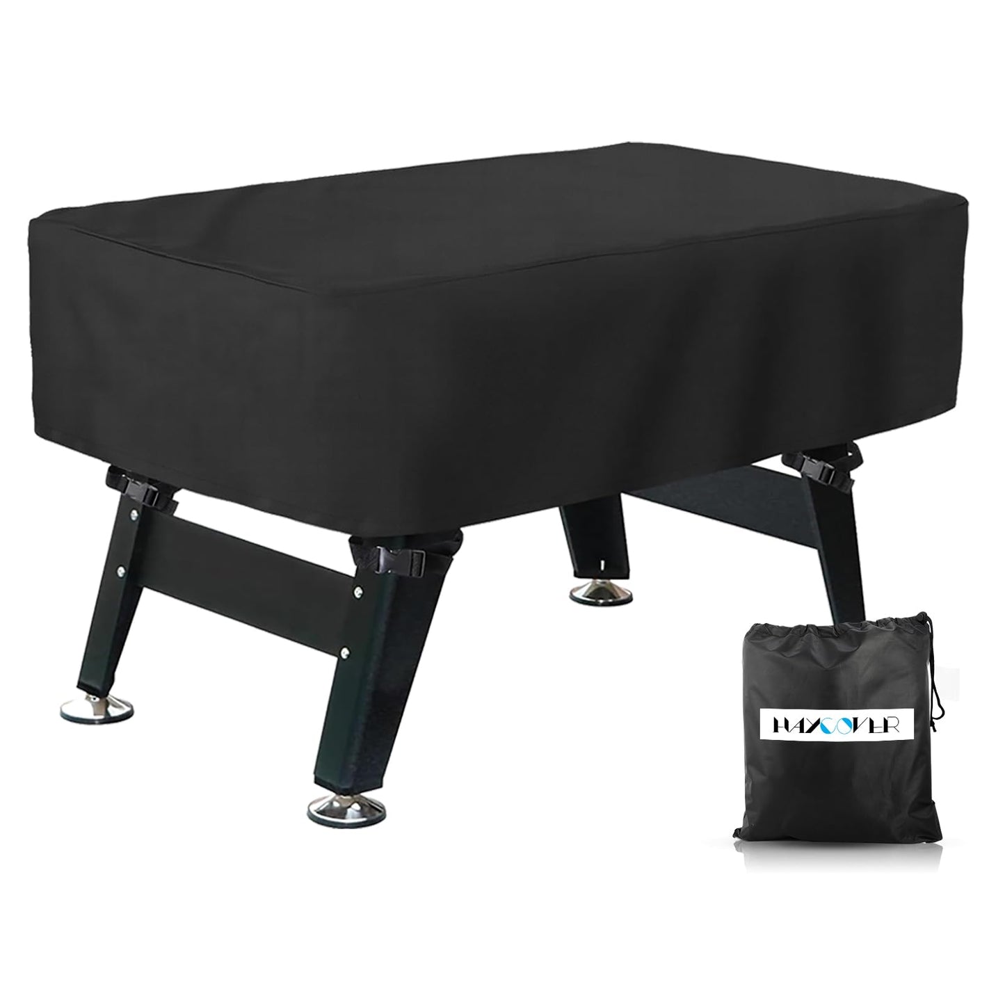 HAYCOVER Outdoor Soccer Foosball Table Cover Waterproof Dustproof Universal Patio Coffee Chair Billiard Game Room Cover Black 300D Oxford Cloth 63 x