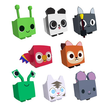 Pet Simulator - Mystery Pet Minifigures 2-Pack (Two Mystery Eggs & Figures w/Accessories & Stands, Series 1) [Includes DLC]