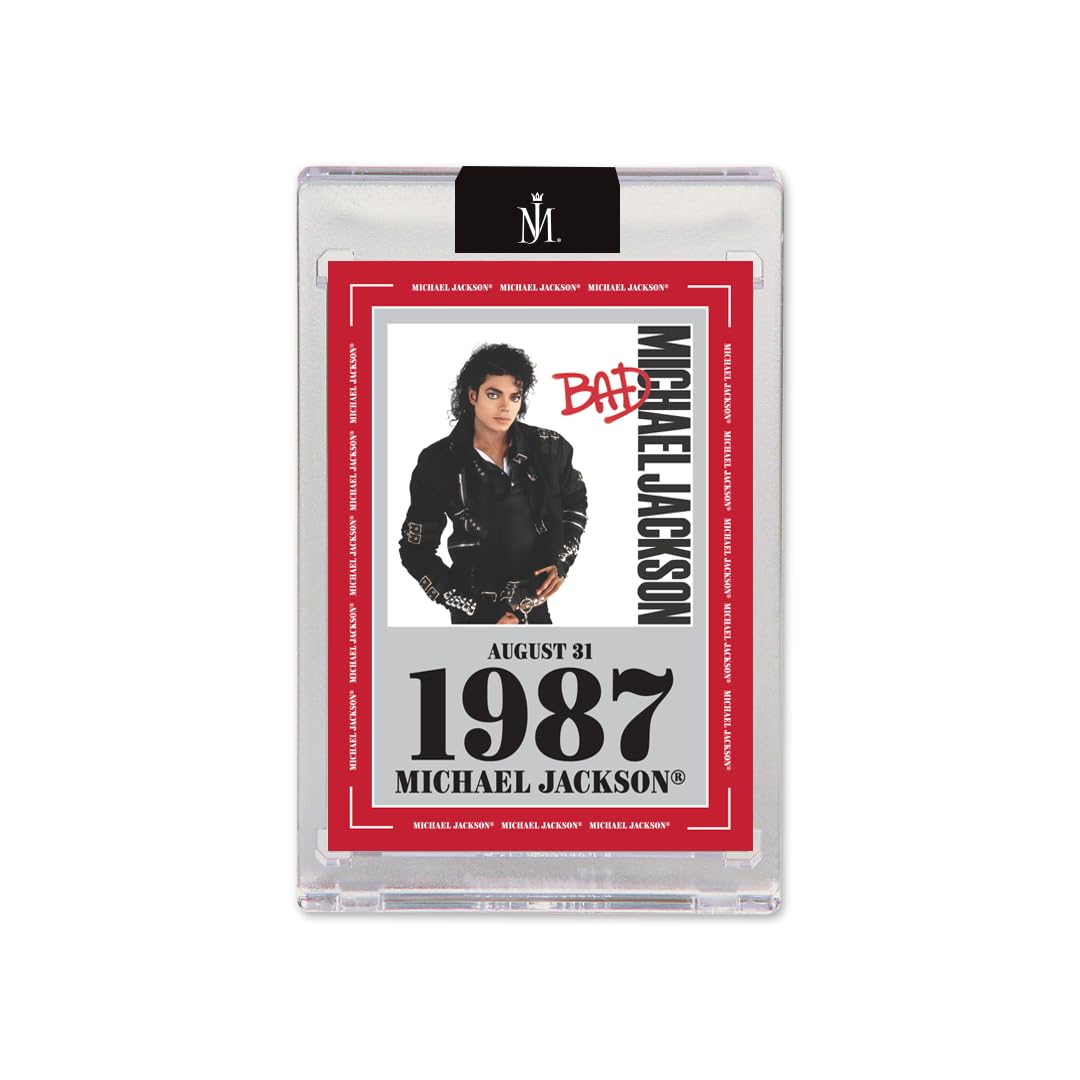 Michael Jackson Album Collection Exclusive Keepsake Trading Card Box, One Encased Serial Numbered Card Per Box, Featuring 7 Iconic Albums, Chase Gold