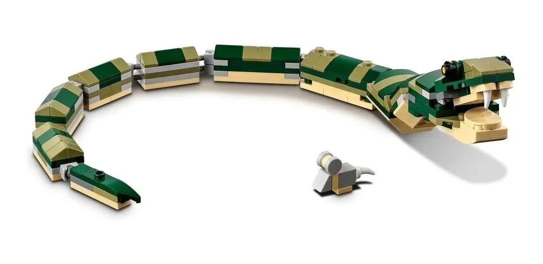 LEGO Creator 3in1 Crocodile 31121 Building Toy Featuring Wild Animal Toys (454 Pieces)
