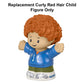 Fisher-Price Replacement Part Little People Family Playset - HBW72 ~ Replacement Curly Red Hair Child Figure ~ Wearing Blue Sweatshirt ~ Works Great