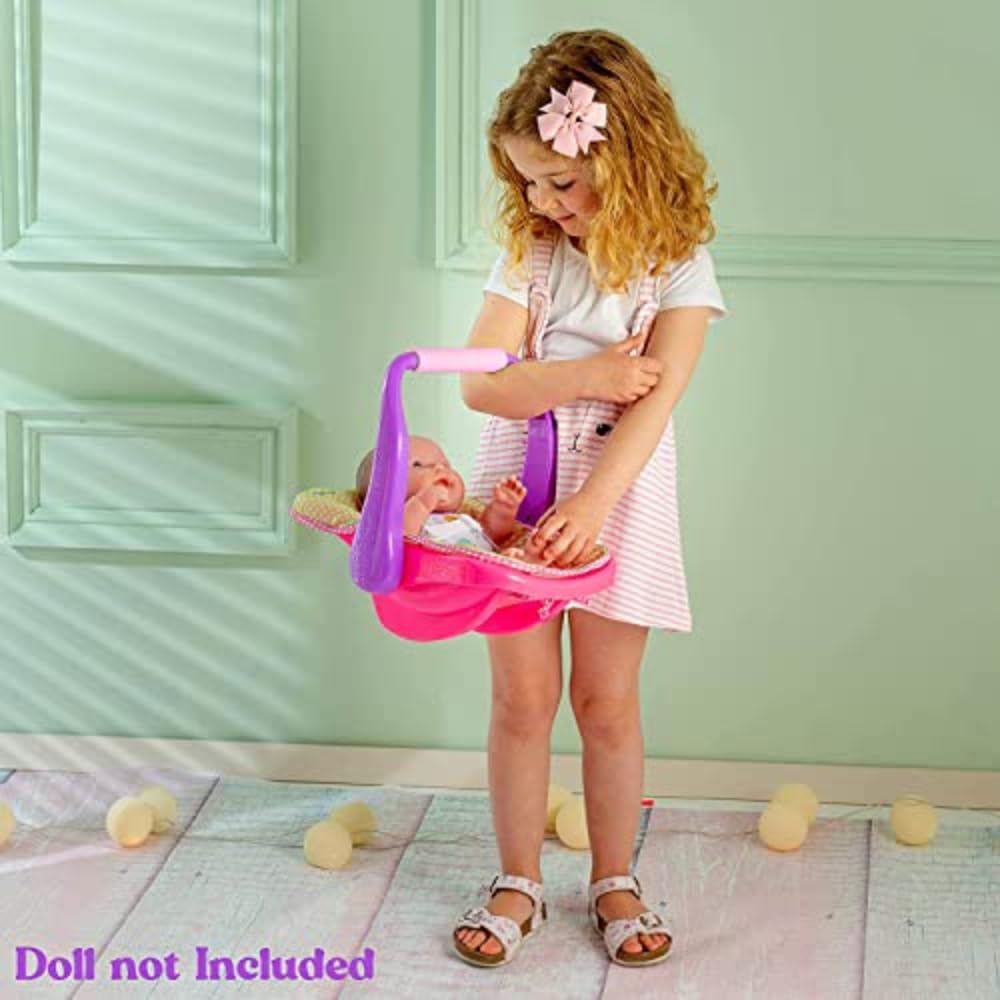 JC TOYS ADJUSTABLE CARRIER - Converts from Rocking Baby Carrier to Feeding Seat - Perfect for Children 2+ , Pink , 16 inches