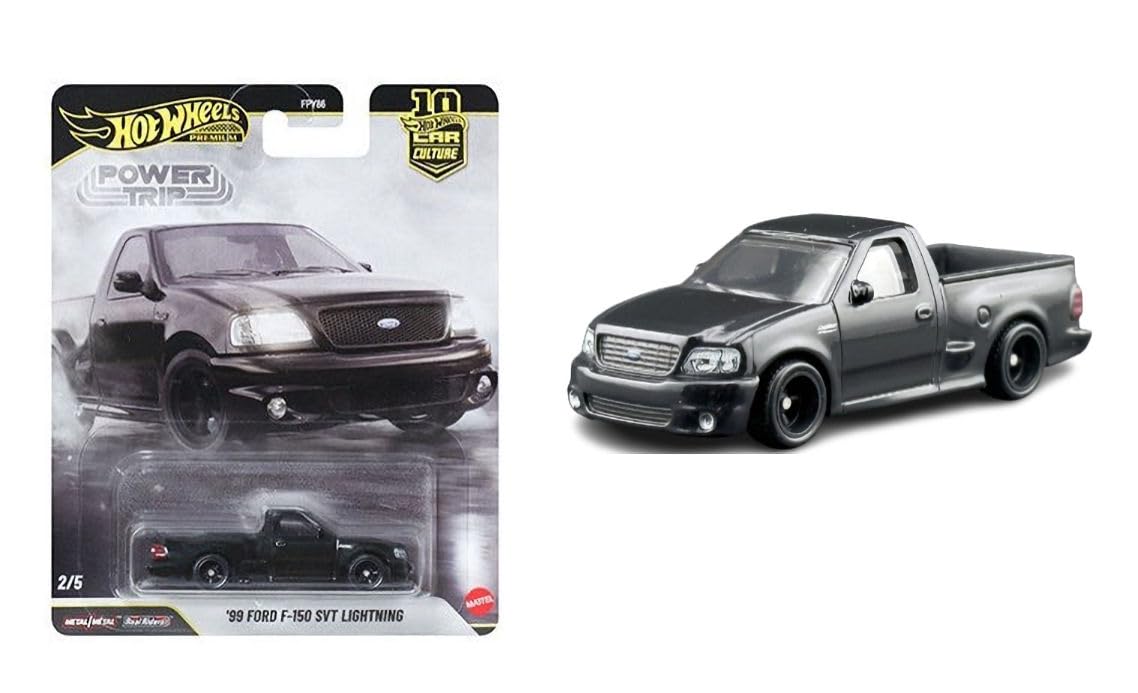 Hot Wheels Premium Car Culture Power Trip Complete Set, 5 Die-Cast Cars, BMW M3, Ford F-150, Mercedes-Benz, Jeep Trackhawk FPY86-961R