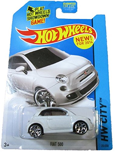 Hot Wheels 2014 HW City Fiat 500 25/250, White