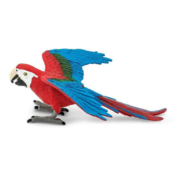 Safari Ltd. Green-Winged Macaw Toy - Realistic 4.5" Inch PVC Parrot Figure - Fun and Educational Toy Bird for Boys, Girls & Kids Ages 3+