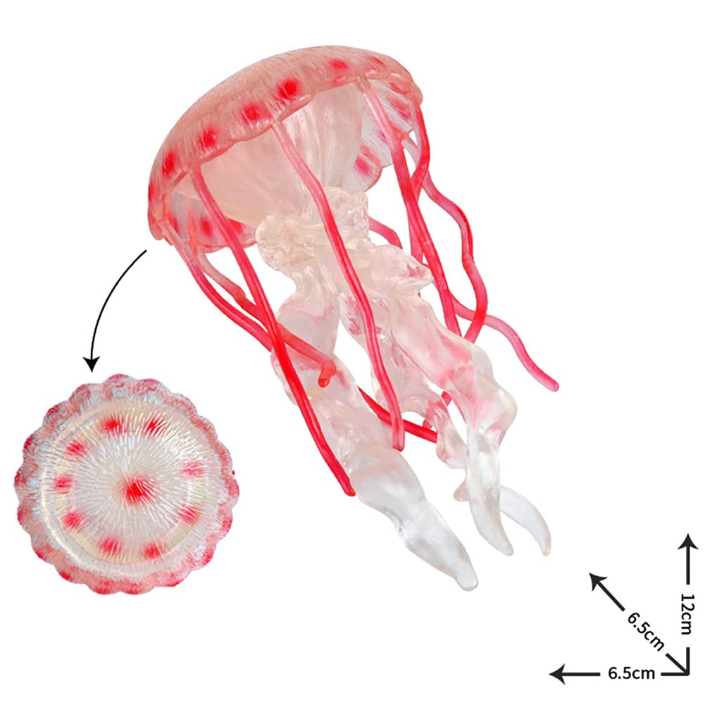 BLAPNK 2 Pcs Realistic Ocean Jellyfish Model Toys, Simulated Sea Life Jellyfish Animals Figurine Collection Playset Sea Creature Science Educational