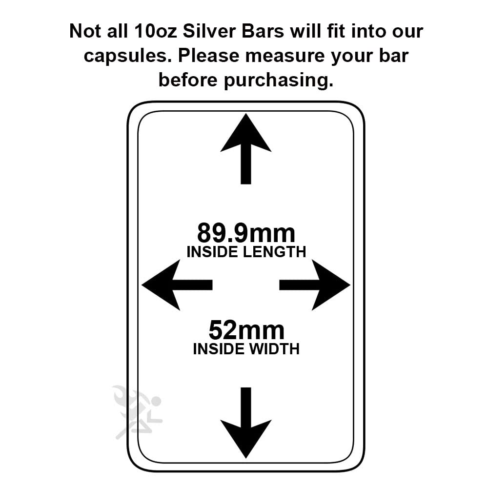 10oz Silver Bar Direct Fit Air-Tite Capsule Holder Qty: 5