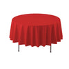 Party Essentials ValuMost Round Plastic Table Cover Available in 16 Colors, 84", Red