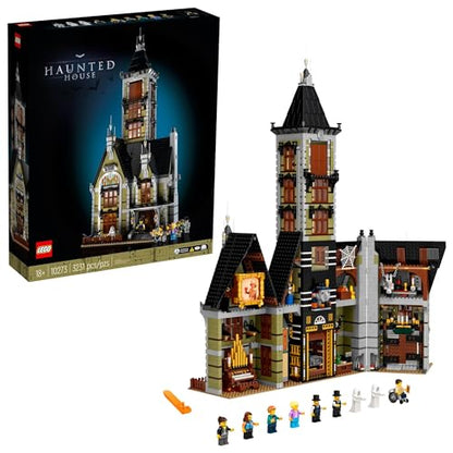 LEGO Icons Haunted House Building Set, Creative Craft for Adults and Family, Haunted House DIY Project to Build Together, Includes 10 Minifigures,