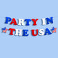 xo, Fetti Party in The USA Fourth of July Foil Banner - Red, White + Blue Foil 5 Ft. | USA Party Favors, American Flag Party Supplies, 4th of July