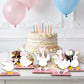 6Pcs One Silly Goose Birthday Decor - Pink Wooden Geese For Women Pink Bow Duck Funny Party Supplies