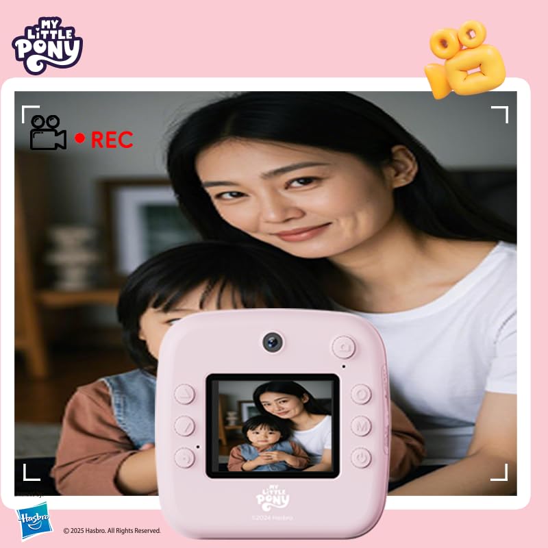 My Little Pony Rainbow Series Children Print Camera, Polaroid Camera for Kids, Instant Print Kids Camera, Digital Toy Camera for 3-12 Year Old